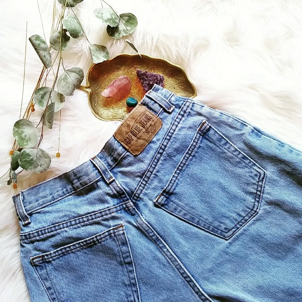 GAP Light Blue Reverse Fit Boyfriend Jeans